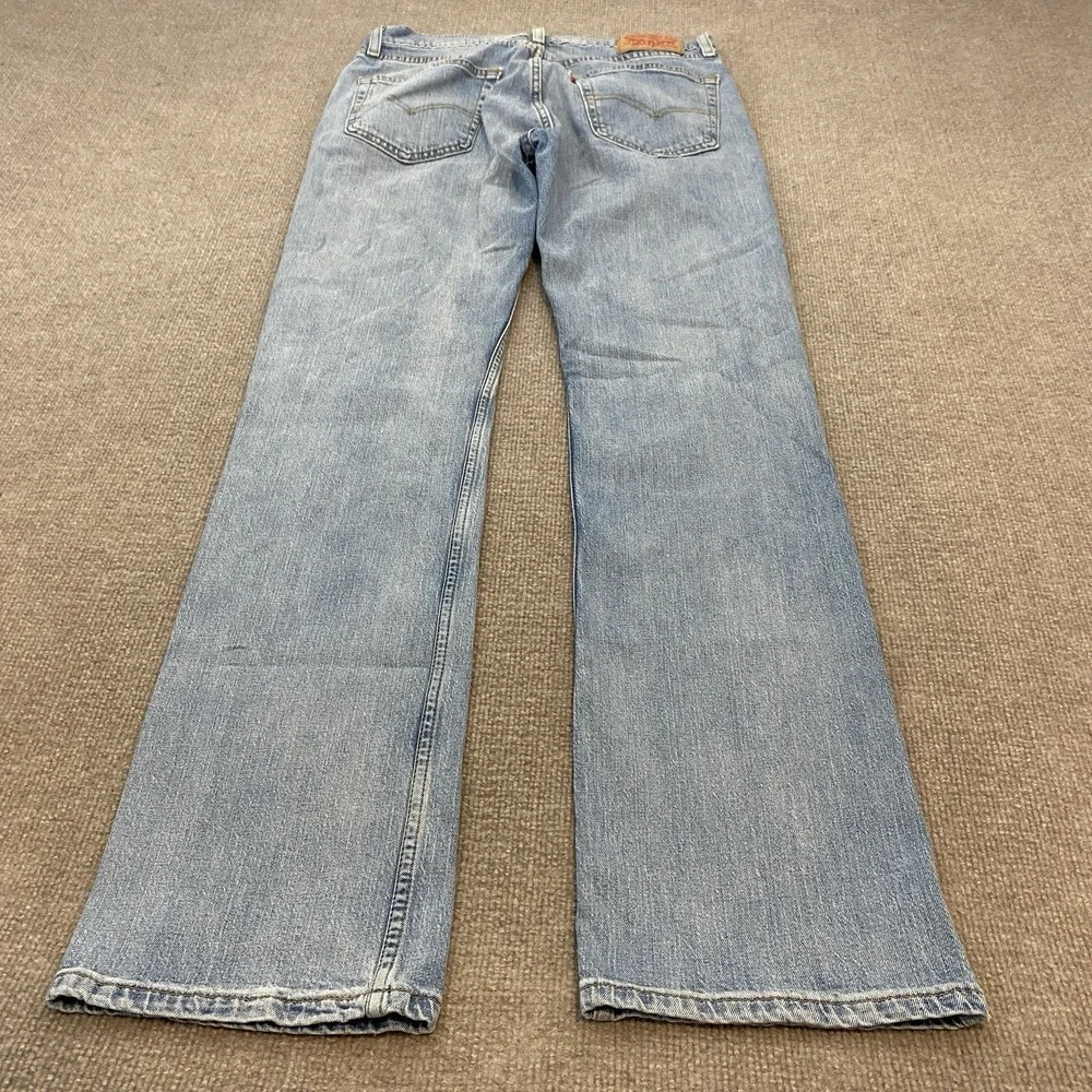Levis Jeans Mens 33x34 Blue 527 Bootcut Western Denim Rockabilly Cowboy Stretch
